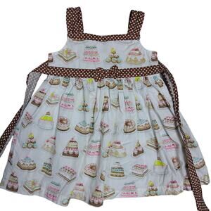 Blueberi Boulevard Sun Dress Size 18 Months Pastries Print Sleeveless Unlined